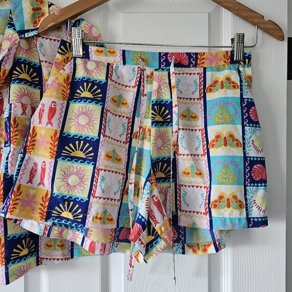 Cynthia Rowley Small Shorts Sleepwear Loungewear Pajama's Set Cropped PJ's  #98 - Picture 6 of 10